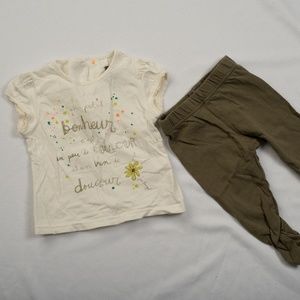 JeanBourget Baby girl t-shirt and pants set